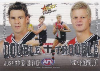 2009 Select AFL Champions - Double Trouble #DT6 Justin Koschitzke / Nick Riewoldt Front